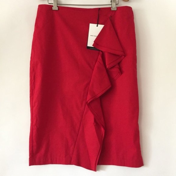 Who What Wear Dresses & Skirts - NWT Who What Wear Red Pencil Skirt Size 8